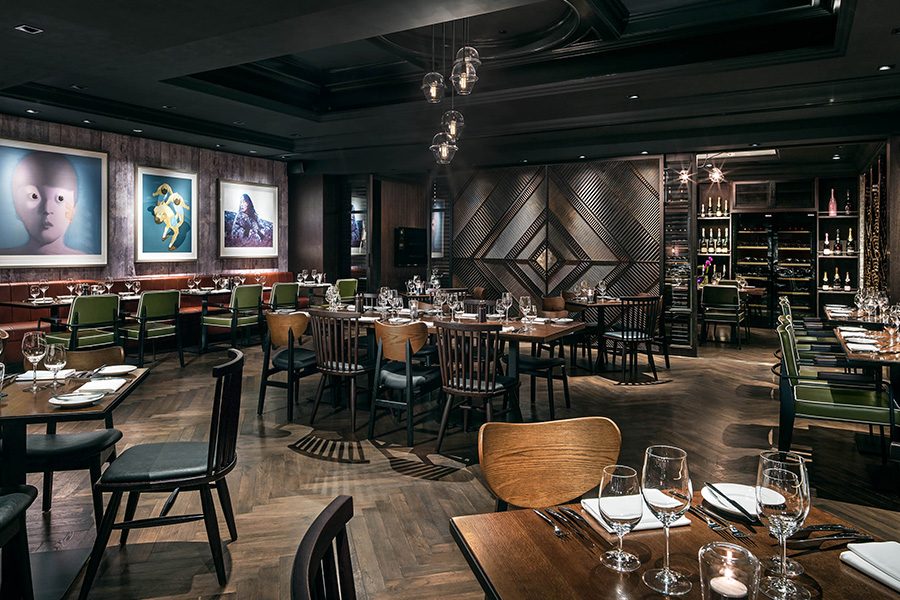 Interior of the Bostonian Seafood & Grill at The Langham, Hong Kong